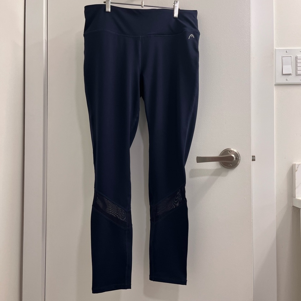 Head Dark Blue Leggings with Mesh Detail